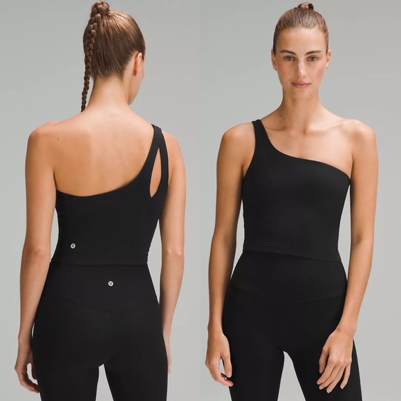 lululemon athletica Tops - NWT Lululemon Ribbed Nulu Asymmetrical Yoga Tank Top Size 6 Black